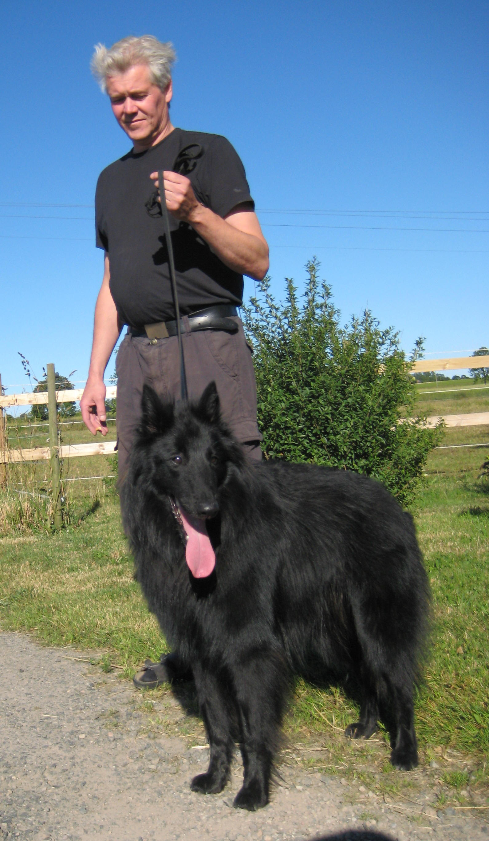 Diezel with his owner Thomas 3/7-08 photograph EvaMarie